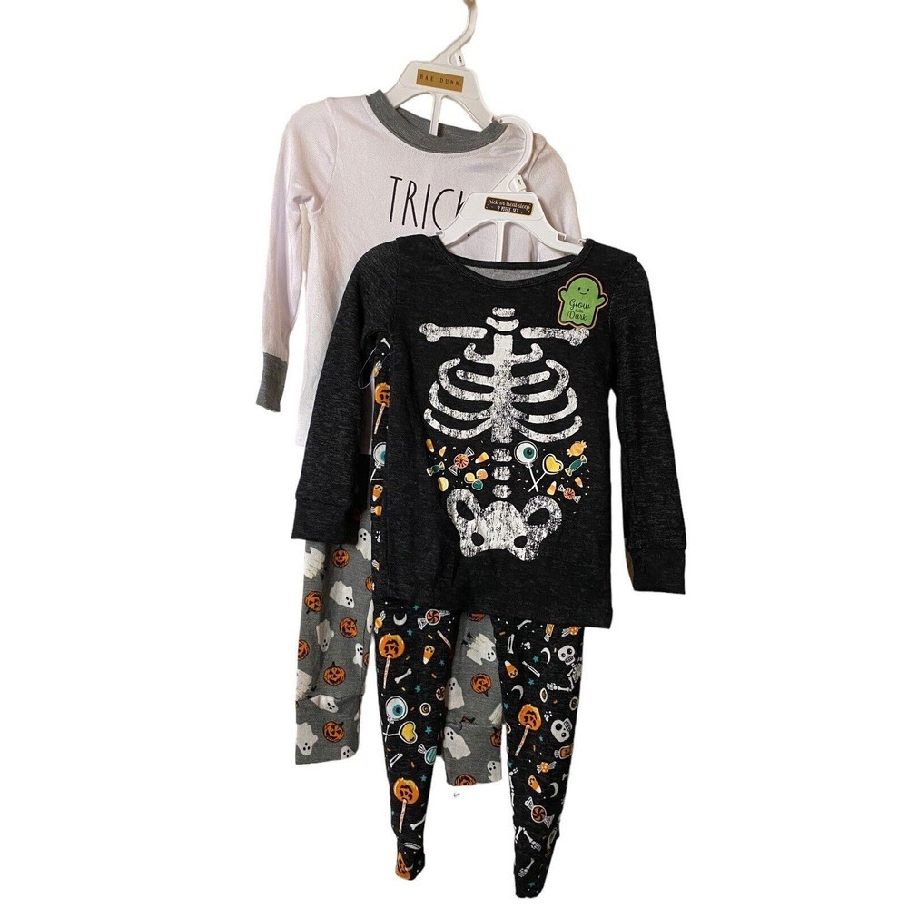 2 Pairs Kids Halloween pajamas Rae Dunnโ & Trick or Treat Sleep Sz 3T
